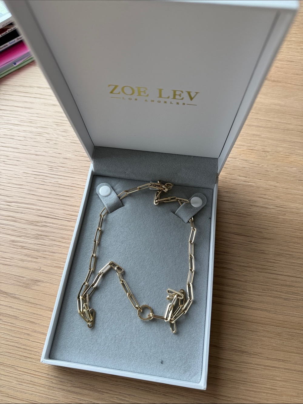 Gold Paperclip Chain Necklace